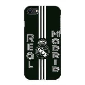 ФК Реал Мадрид чехлы для iPhone 8 (AlphaPrint) (черно белый Реал)