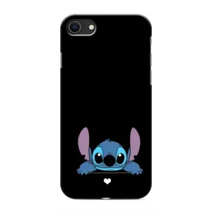 Чохол з принтом Стіч на iPhone 8 (Стіч на чорному)