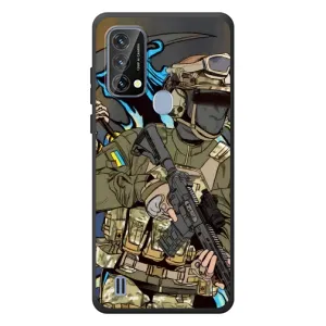 Чехлы с картинкой ЗСУ для Blackview A50 (AlphaPrint) (Воин ВСУ)