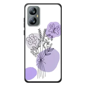 Силиконовый чехол с принтом в цветах на Blackview A52 Pro