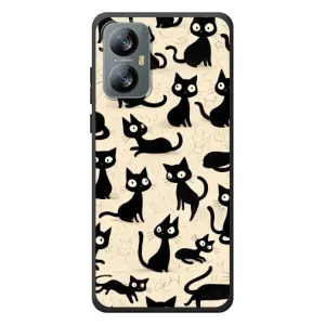 Чехол с принтом «Черные коты» для Blackview A52