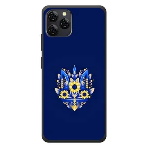 Чехлы для Blackview A95 Укр. Символика (AlphaPrint) (Цветочный Герб)