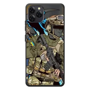 Чехлы с картинкой ЗСУ для Blackview A95 (AlphaPrint) (Воин ВСУ)