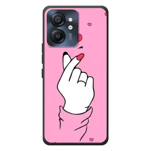 Чехол с принтом для Blackview Color 8 (AlphaPrint - Знак сердечка)