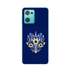 Чохли для Blackview Oscal C30 Pro Укр. Символіка (AlphaPrint) (Квітковий Герб)