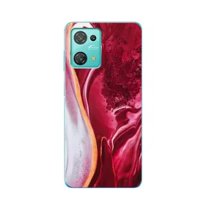 Чохол з принтом «Мрамор червоний» для Blackview Oscal C30 Pro