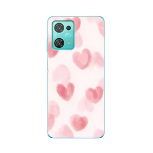 Чохол з розовим принтом для Blackview Oscal C30 Pro (Рожеві сердечки)