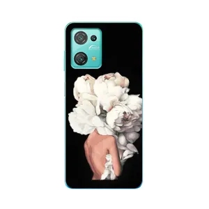 Чехлы (ART) Цветы на Blackview Oscal C30 (VPrint) (Белые цветы)