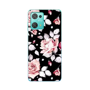 Чехлы с Цветами для Blackview Oscal C30 (VPrint) (Цветочки на черном)