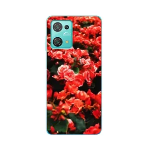 Чехлы с Цветами для Blackview Oscal C30 (VPrint) (Цветы красные)