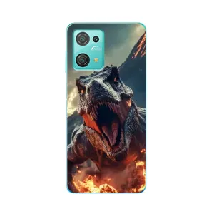 Чехол с картинкой «Хищники» для Blackview Oscal C30 (Огненный динозавр)