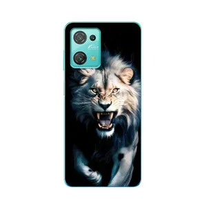 Чехол с картинкой «Хищники» для Blackview Oscal C30 (Лев в темноте)