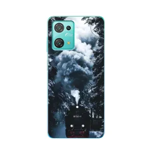 Новогодние, Праздничные Чехлы для Blackview Oscal C30 - 2024 год (Зимний поезд)