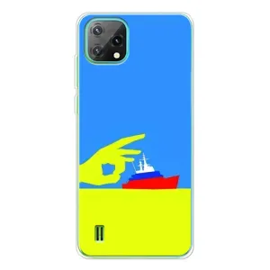 Чехол с принтом (Русский корабль...) для >Блэквью Оскал C60 (AlphaPrint)