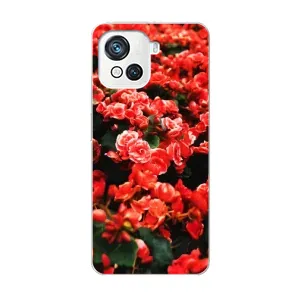Чехлы с Цветами для Blackview Oscal C80 (VPrint) (Цветы красные)
