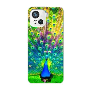 Чохол з пташками на Blackview Oscal C80 (VPrint) (Яскравий Павлин)