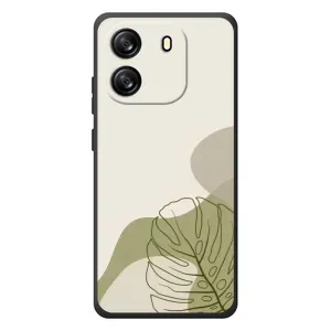 Силиконовый чехол с принтом в цветах на Blackview Oscal Flat 1C