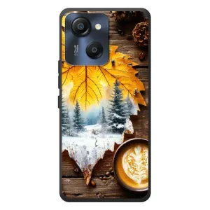 Чехол с уникальным дизайном «Осень с кофе» для Blackview Oscal Modern 8