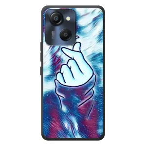 Чехол с принтом для Blackview Oscal Modern 8 (AlphaPrint - Знак сердечка)