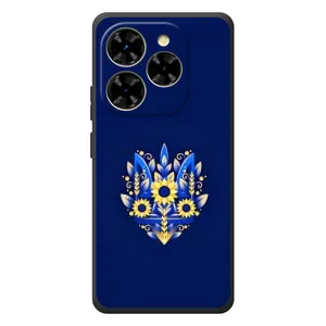 Чехлы для Blackview Shark 9 Укр. Символика (AlphaPrint) (Цветочный Герб)