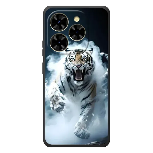 Чехол с принтом «Белый тигр в дыму» для Blackview Shark 9