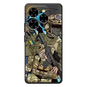 Чехлы с картинкой ЗСУ для Blackview Shark 9 (AlphaPrint) (Воин ВСУ)