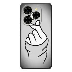 Чехол с принтом для Blackview Shark 9 (AlphaPrint - Знак сердечка)