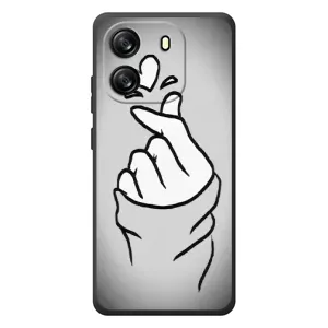 Чехол с принтом для Blackview Wave 6C (AlphaPrint - Знак сердечка)