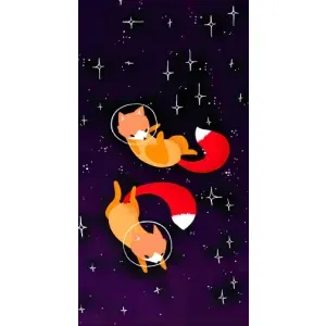Чохли з картинкою Лисичка для Самсунг А02 (VPrint) (Лисички космонавти)