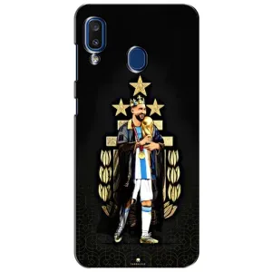 Чехлы для Samsung Galaxy a20 2019 (A205F) (Leo чемпион) (AlphaPrint) (Месси Король)