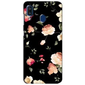 Чехлы с Цветами для Samsung Galaxy a20 2019 (A205F) (VPrint) (Розочки)