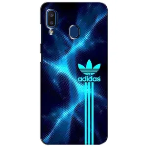 Чохли Адидас для Samsung Galaxy a20 2019 (A205F) (AlphaPrint) (Синій Адідас)