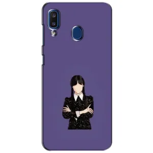 Чохли Венсдей на Samsung Galaxy a20 2019 (A205F) Уенсдей (AlphaPrint) (Венздей у чорному)