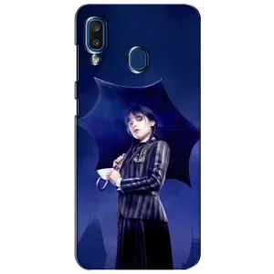 Чохли Венсдей на Samsung Galaxy a20 2019 (A205F) Уенсдей (AlphaPrint) (Венздей з парасолькою)