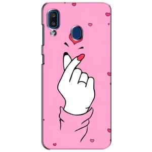 Чохол з принтом для Samsung Galaxy a20 2019 (A205F) (AlphaPrint - Знак сердечка)