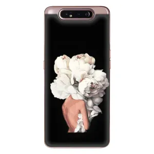 Чехлы (ART) Цветы на Samsung Galaxy a80 2019 ( A805F ) (VPrint) (Белые цветы)