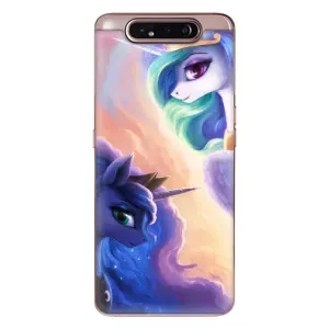 Чехол для Самсунг Галакси A80 2019 ( А805Ф ) - (Единорожки - Новинки) (AlphaPrint) (Единорожки)