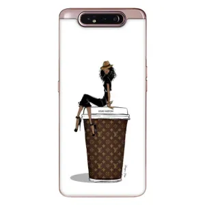 Чехлы Луи Витон для Samsung Galaxy a80 2019 ( A805F ) (AlphaPrint - LOUIS VUITTON) (кофе LOUIS VUITTON)