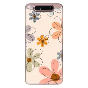 Чехол с цветочным принтом на Самсунг Галакси A80 2019 ( А805Ф ) (Разноцветные цветы)