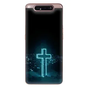 Чехол для Samsung Galaxy a80 2019 ( A805F ) (AlphaPrint) - (Христианские) (Крест и город)