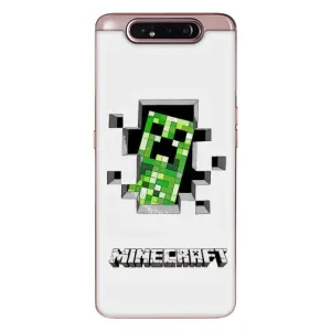 Чехол Майнкрафт на Samsung Galaxy a80 2019 ( A805F ) (AlphaPrint) Minecraft (крипер Майнкрафт)