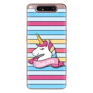 Чехол для Самсунг Галакси A80 2019 ( А805Ф ) - (Единорожки - Новинки) (AlphaPrint) (Unicorn)