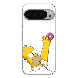 Чехол с Симпсонами для Google Pixel 10 Pro XL (VPrint) (Гомер с пончиком)