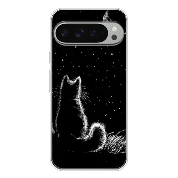 Чехол с принтом «Котик и луна» для Google Pixel 10 Pro XL
