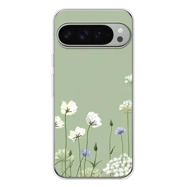 Чохол з принтом «Квіти на зеленому» для Google Pixel 10 Pro XL