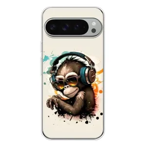 Чехол с принтом «Макака в наушниках» для Google Pixel 10 Pro XL