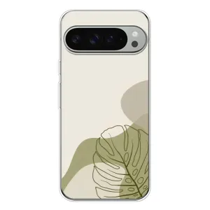 Силконовий чохол з принтом в квітах на Google Pixel 10 Pro XL (Зелена монстера дизайн)