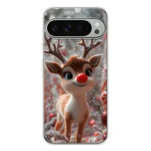 Яркий чехол для Google Pixel 10 Pro XL с Зимними Оленятами