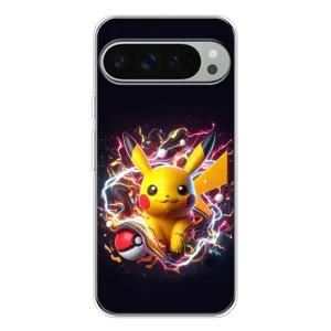 Чохол з Пікачу на Google Pixel 10 Pro XL (Пікачу з м'ячем)