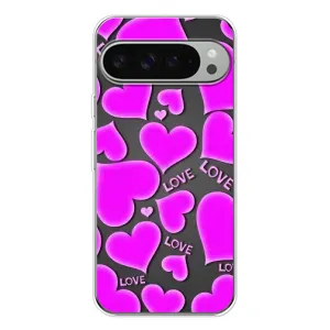 Чехлы для любимой на Пиксель 10 Про ХЛ (VPrint) (Pink hearts)